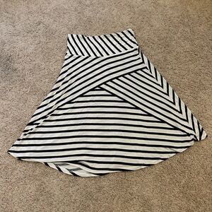 a.n.a Black and White A-Line Skirt